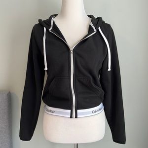 Calvin Klein Logo-Print Waistband Hoodie Size S